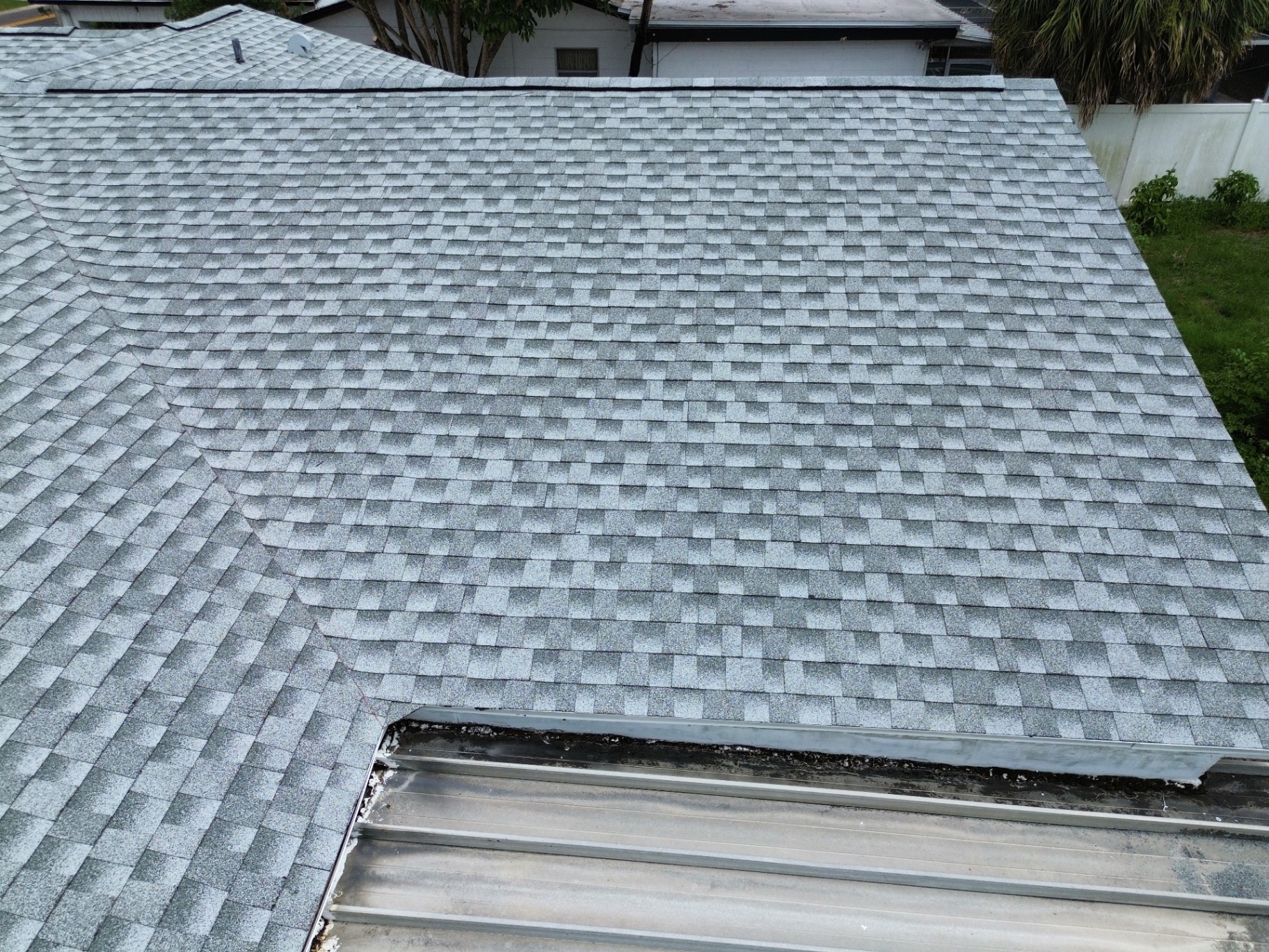 Aerial view of architectural shingle roof in Pinellas County