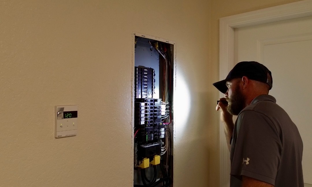 4 point insurance inspection on a Clearwater Florida home covering electrical, plumbing, HVAC, and roof systems